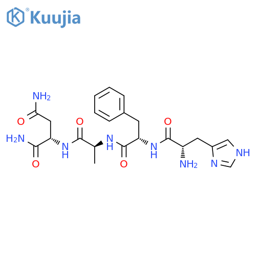 L-Aspartamide, L-histidyl-L-phenylalanyl-L-alanyl- structure