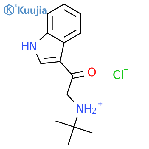 Ethanone,2-[(1,1-dimethylethyl)amino]-1-(1H-indol-3-yl)-, hydrochloride (1:1) structure