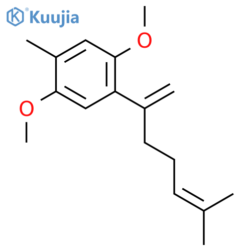 Benzene, 1,4-dimethoxy-2-methyl-5-(5-methyl-1-methylene-4-hexenyl)- structure