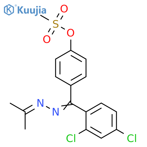 2-Propanone,[(2,4-dichlorophenyl)[4-[(methylsulfonyl)oxy]phenyl]methylene]hydrazone structure