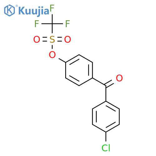 Methanesulfonic acid, trifluoro-, 4-(4-chlorobenzoyl)phenyl ester structure
