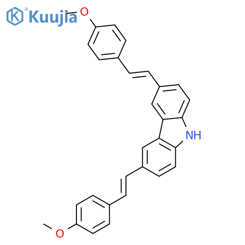 9H-Carbazole, 3,6-bis[2-(4-methoxyphenyl)ethenyl]- structure