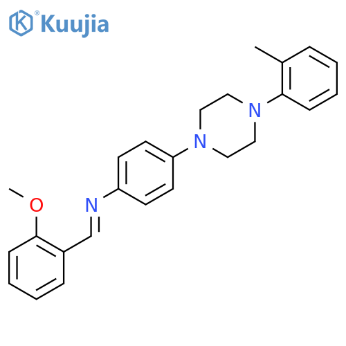 N-[(E)-(2-methoxyphenyl)methylidene]-4-[4-(2-methylphenyl)piperazin-1-yl]aniline structure