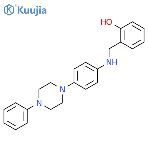 2-({[4-(4-phenylpiperazin-1-yl)phenyl]amino}methyl)phenol structure