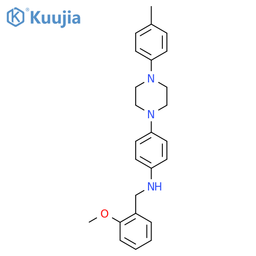 N-(2-methoxybenzyl)-4-[4-(4-methylphenyl)piperazin-1-yl]aniline structure