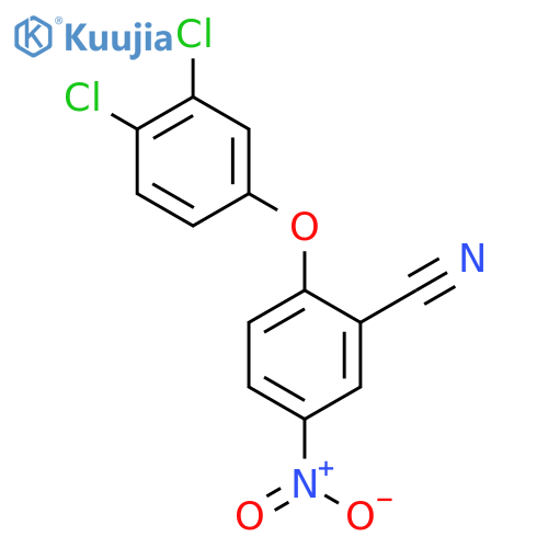Benzonitrile,2-(3,4-dichlorophenoxy)-5-nitro- structure