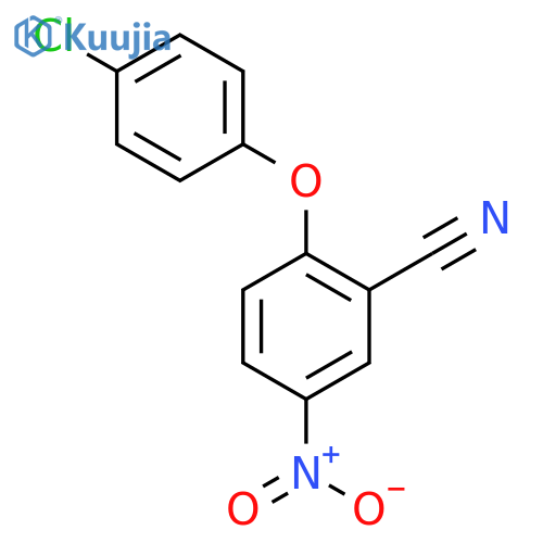 2-(4-chlorophenoxy)-5-nitrobenzonitrile structure