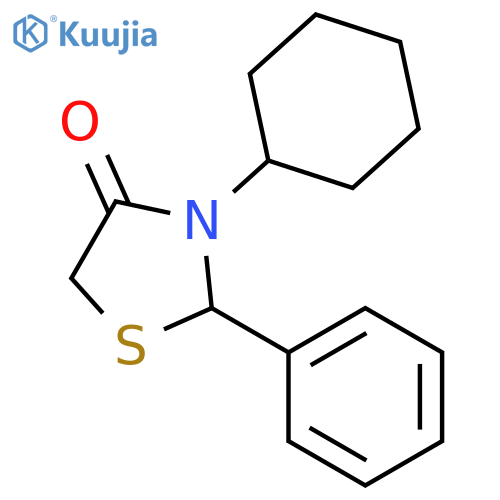 4-Thiazolidinone, 3-cyclohexyl-2-phenyl- structure