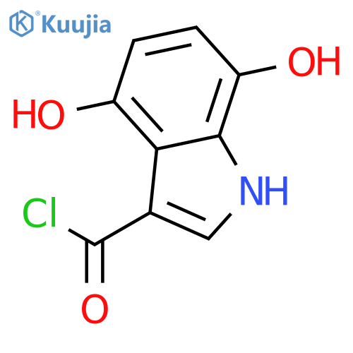 1H-Indole-3-carbonylchloride, 4,7-dihydroxy- structure