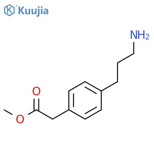 Benzeneacetic acid, 4-(3-aminopropyl)-, methyl ester structure