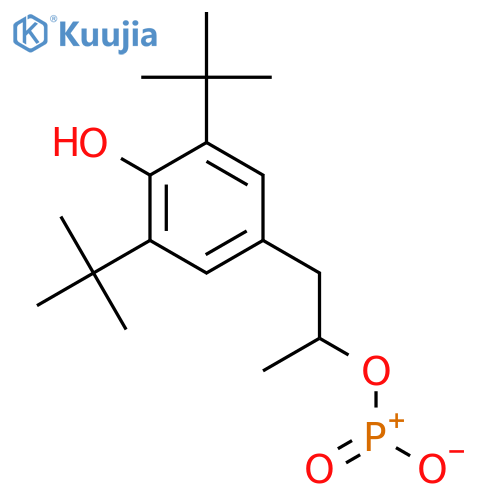 {[1-(3,5-Di-tert-butyl-4-hydroxyphenyl)propan-2-yl]oxy}(oxo)phosphaniumolate structure