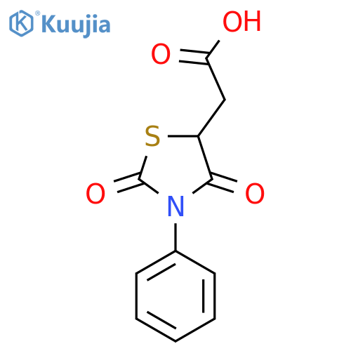 2-(2,4-dioxo-3-phenyl-1,3-thiazolidin-5-yl)acetic acid structure