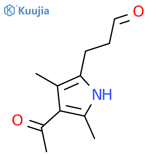 4-acetyl-3,5-dimethyl-1H-Pyrrole-2-propanal structure