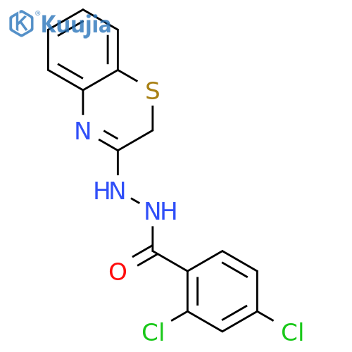 Benzoic acid,2,4-dichloro-, 2-(2H-1,4-benzothiazin-3-yl)hydrazide structure