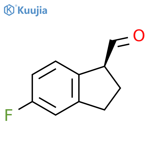 1H-Indene-1-carboxaldehyde,5-fluoro-2,3-dihydro-, (1S)- structure