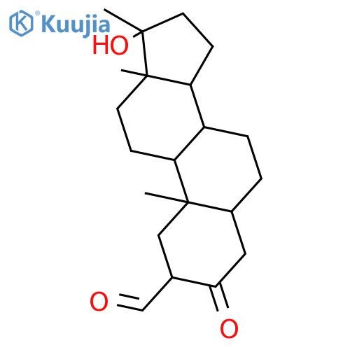 17beta-hydroxy-17alpha-methyl-3-oxo-(5alpha)-androstane-2-carbaldehyde structure