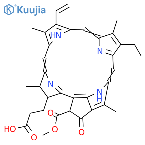 3-Phorbinepropanoic acid, 9-ethenyl-14-ethyl-21-(methoxycarbonyl)-4,8,13,18-tetramethyl-20-oxo-, (3S,4S,21S)- structure