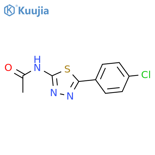 N-5-(4-chlorophenyl)-1,3,4-thiadiazol-2-ylacetamide structure