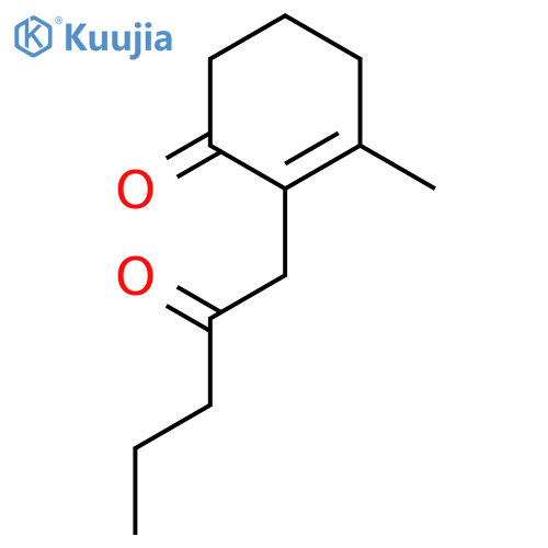 2-Cyclohexen-1-one, 3-methyl-2-(2-oxopentyl)- structure