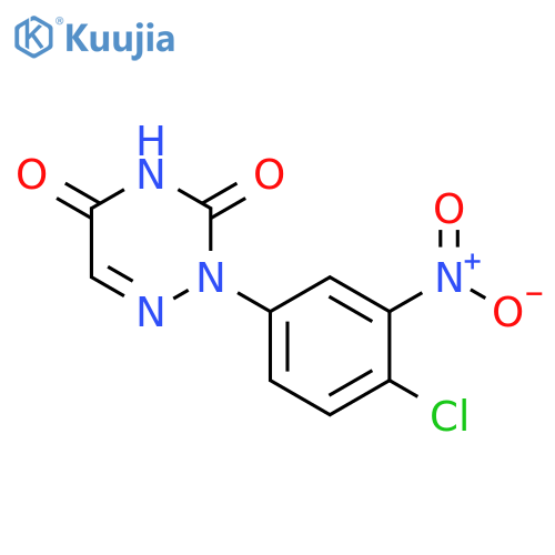 1,2,4-Triazine-3,5(2H,4H)-dione, 2-(4-chloro-3-nitrophenyl)- structure