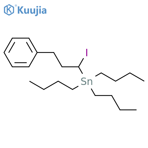 Stannane, tributyl(1-iodo-3-phenylpropyl)- structure