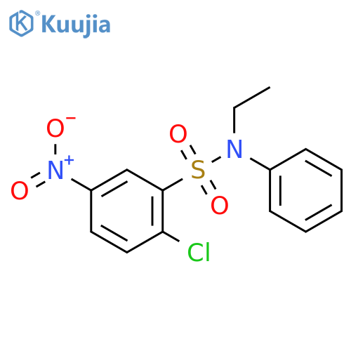 2-chloro-N-ethyl-5-nitro-N-phenylbenzenesulfonamide structure