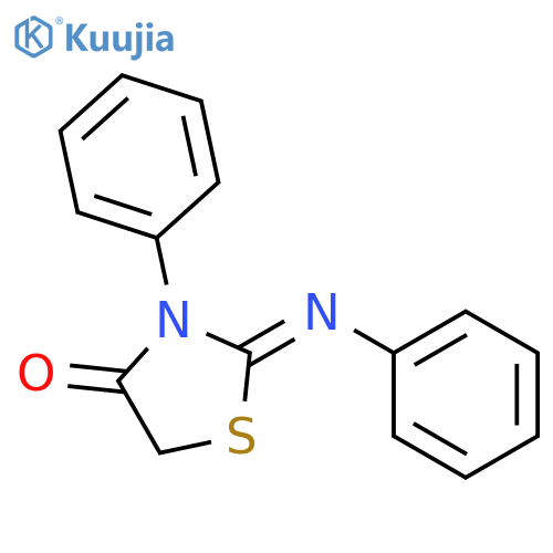 (2Z)-3-Phenyl-2-(phenylimino)-1,3-thiazolidin-4-one structure