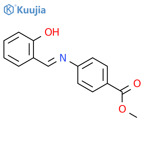Benzoic acid, 4-[[(2-hydroxyphenyl)methylene]amino]-, methyl ester structure