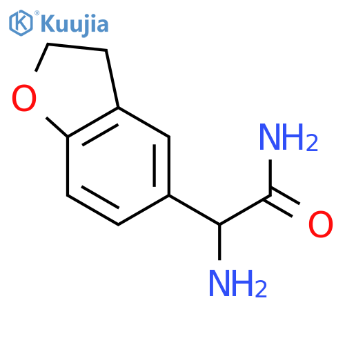 2-amino-2-(2,3-dihydro-1-benzofuran-5-yl)acetamide structure