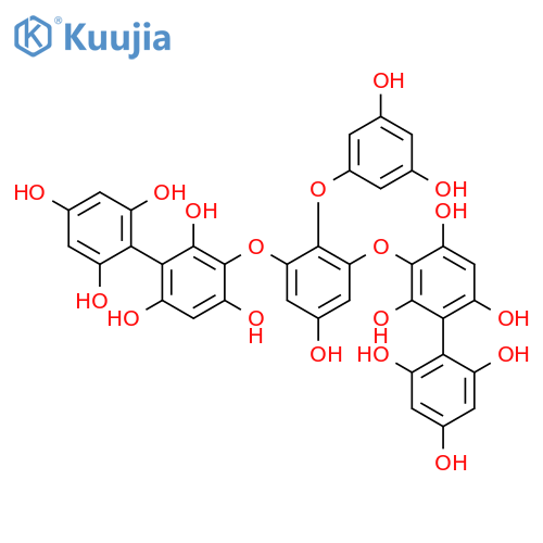 [1,1'-Biphenyl]-2,2',4,4',6,6'-hexol, 3-[2-(3,5-dihydroxyphenoxy)-3-[(2,2',4,4',6,6'-hexahydroxy[1,1'-biphenyl]-3-yl)oxy]-5-hydroxyphenoxy]- structure