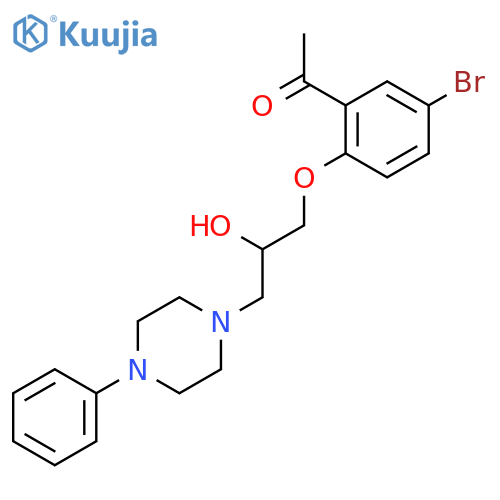 1-{5-bromo-2-[2-hydroxy-3-(4-phenylpiperazin-1-yl)propoxy]phenyl}ethanone structure