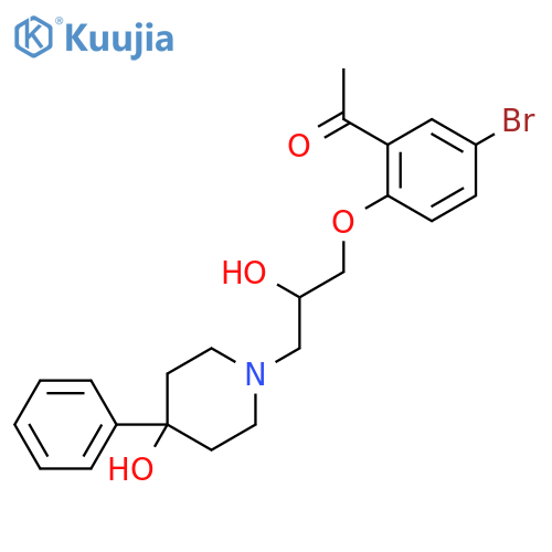 1-{5-bromo-2-[2-hydroxy-3-(4-hydroxy-4-phenylpiperidin-1-yl)propoxy]phenyl}ethanone structure