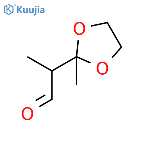 2-(2-Methyl-1,3-dioxolan-2-yl)propanal structure