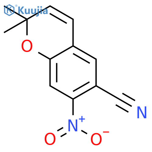 2H-1-Benzopyran-6-carbonitrile, 2,2-dimethyl-7-nitro- structure