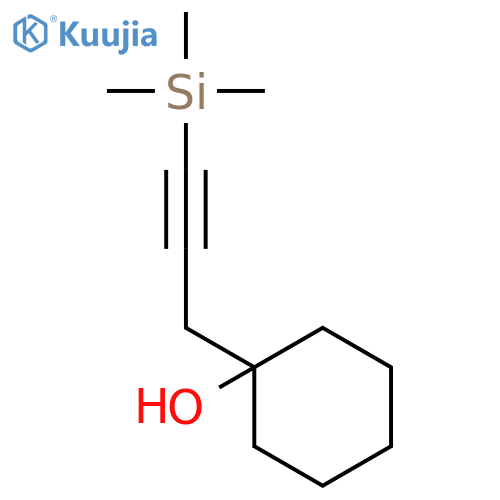 1-3-(trimethylsilyl)prop-2-yn-1-ylcyclohexan-1-ol structure