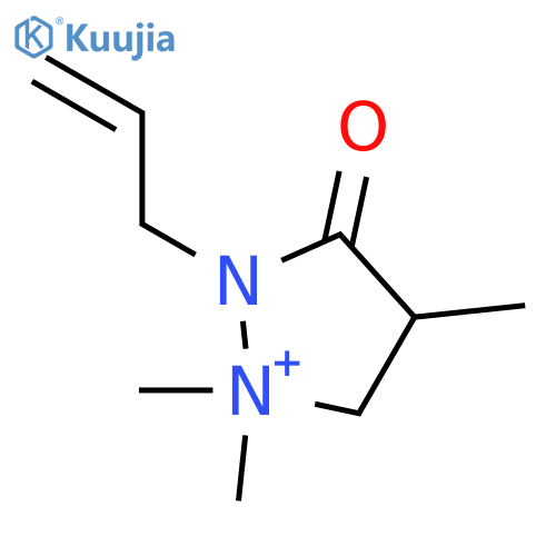 Pyrazolidinium,1,1,4-trimethyl-3-oxo-2-(2-propen-1-yl)- structure