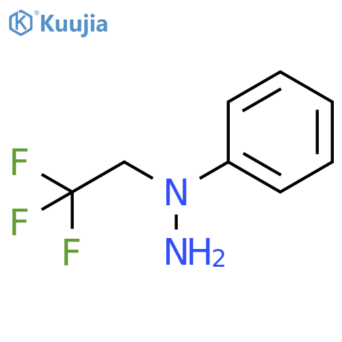 1-phenyl-1-(2,2,2-trifluoroethyl)hydrazine structure