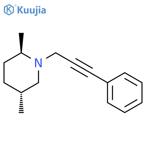 Piperidine,2,5-dimethyl-1-(3-phenyl-2-propyn-1-yl)-, (2R,5R)-rel- structure