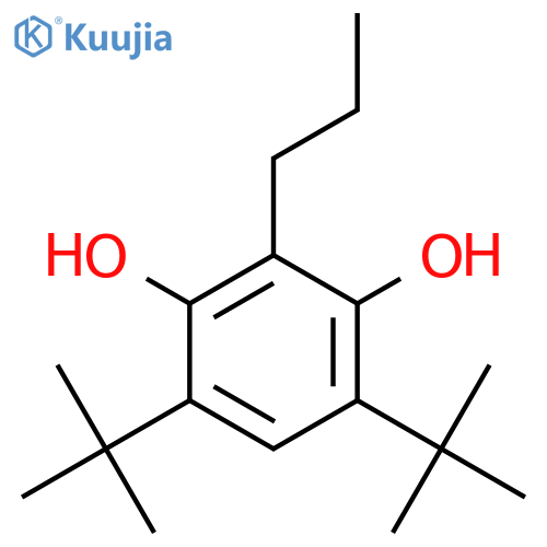 1,3-Benzenediol, 4,6-bis(1,1-dimethylethyl)-2-propyl- structure
