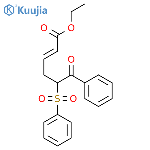 2-Hexenoic acid, 6-oxo-6-phenyl-5-(phenylsulfonyl)-, ethyl ester, (2E)- structure
