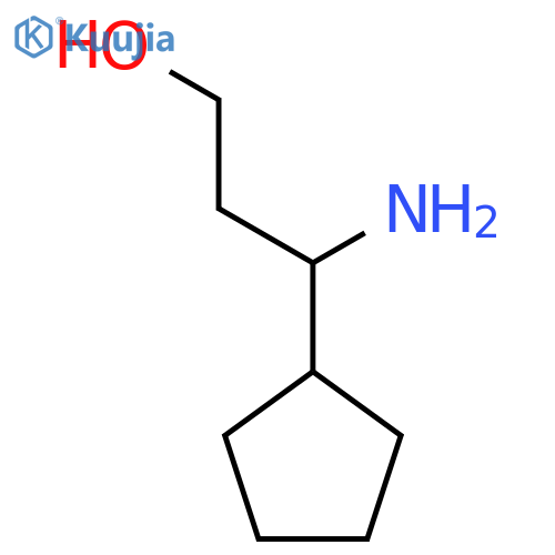 3-Amino-3-cyclopentylpropan-1-OL structure