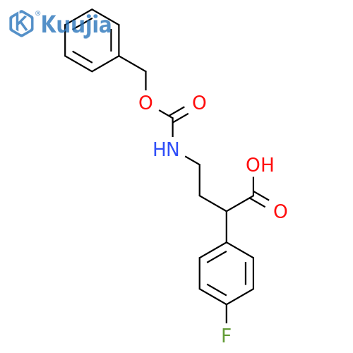 4-{(benzyloxy)carbonylamino}-2-(4-fluorophenyl)butanoic acid structure