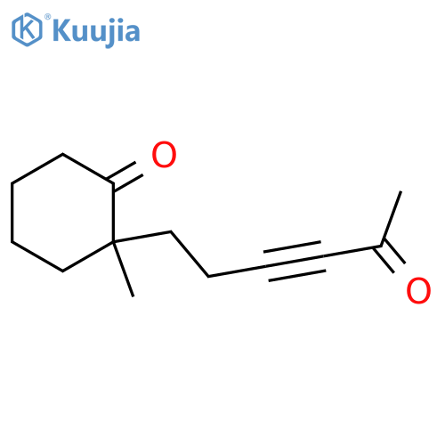 Cyclohexanone,2-methyl-2-(5-oxo-3-hexyn-1-yl)- structure