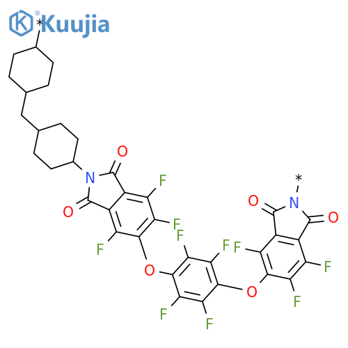 POLY[(4,6,7-TRIFLUORO-1,3-DIHYDRO-1,3-DIOXO-2H-ISOINDOLE-2,5-DIYL)OXY(2,3,5,6-TETRAFLUORO-1,4-PHENYLENE)OXY(4,6,7-TRIFLUORO-1,3-DIHYDRO-1,3-DIOXO-2H-ISOINDOLE-5,2-DIYL)-1,4-CYCLOHEXANEDIYLMETHYLENE-1,4-CYCLOHEXANEDIYL] structure
