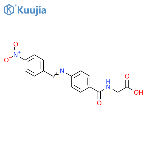 Glycine, N-[4-[[(4-nitrophenyl)methylene]amino]benzoyl]- structure
