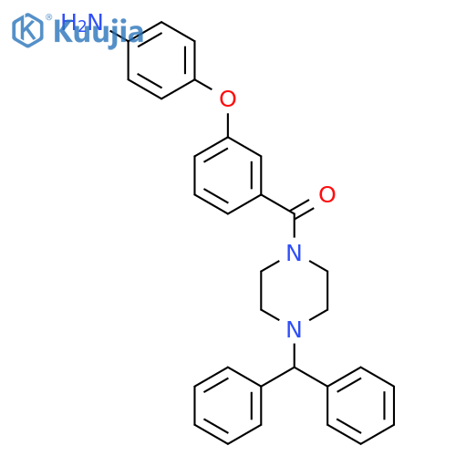 Piperazine, 1-[3-(4-aminophenoxy)benzoyl]-4-(diphenylmethyl)- structure