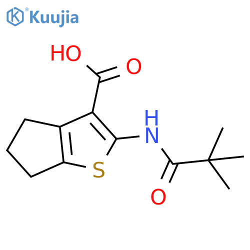 2-(2,2-Dimethylpropanamido)-4H,5H,6H-cyclopentabthiophene-3-carboxylic Acid structure