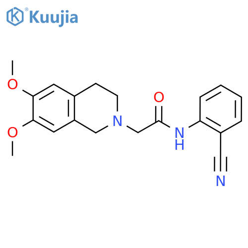N-(2-Cyanophenyl)-2-(6,7-dimethoxy-3,4-dihydroisoquinolin-2(1H)-yl)acetamide structure