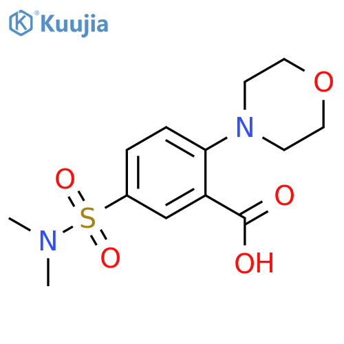 5-(dimethylsulfamoyl)-2-(morpholin-4-yl)benzoic acid structure