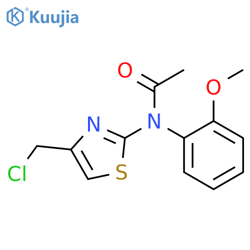 N-4-(Chloromethyl)-1,3-thiazol-2-yl-N-(2-methoxyphenyl)acetamide structure